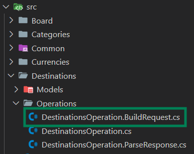 Build Request Destinations